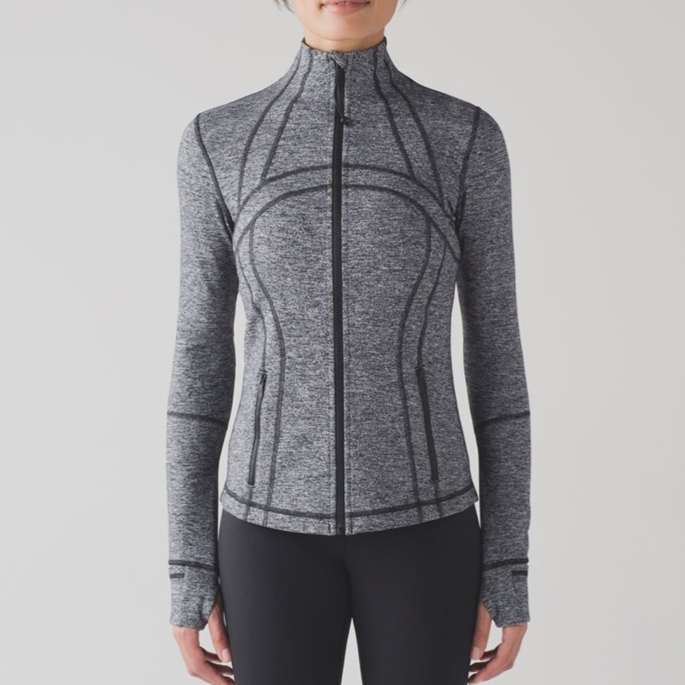 Women's Gray Zip-Front Athletic Jacket
